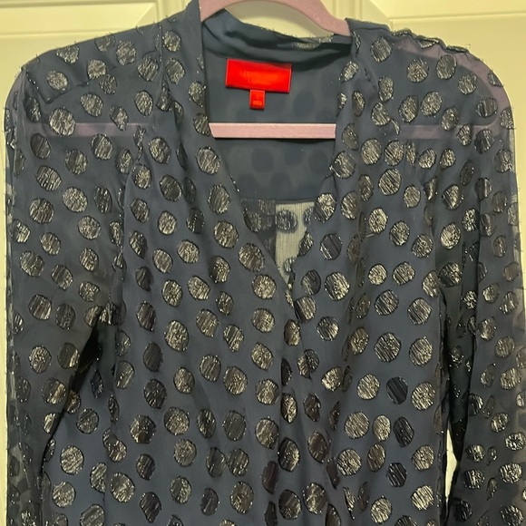 Jennifer Lopez faux tummy wrap Sheer Top XL - Picture 6 of 11